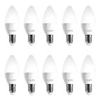 10 Adet Helios 8W LED Buji Ampul 6500K Beyaz Işık E-14 İnce Duy ( Avize Ampulü )