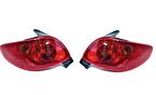 Enva Peugeot 206 Hb Sağ+Sol Arka Stop Lambası Takımı Duysuz 2003--2011