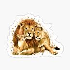 Aslan Ailesi Araba Oto Sticker Yapıştırma Etiket 17CM F7