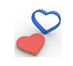 Tırtıklı Kalp Polikarbon Kurabiye Kalıbı