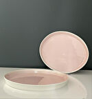 TANTİTONİ SPACE PEMBE PORSELEN 2 Lİ SERVİS TABAĞI SETİ 28 CM