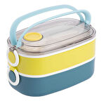 TANTİTONİ TEDEMEI MAVİ PASL.ÇELİK ÇATAL VE KAŞIKLI YEMEK TAŞIMA KABI 1,3 L