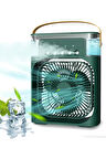 Blic BWFN10 Yeşil Buzlu Vantilatör Mini Fan 5 Spreyli Su Püskürtmeli 600 ML Buhar Makinesi Nemlendirici Mini Klima