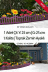 Dekoratif Plastik Bahçe Çiti ve Peyzaj Çiti 1 ADET ÇİT (Y: 25 CM / G: 25 CM) TOPRAK AYAKLI