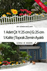 Dekoratif Plastik Bahçe Çiti ve Peyzaj Çiti 1 ADET ÇİT (Y: 25 CM / G: 25 CM) TOPRAK AYAKLI