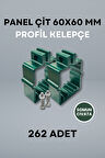 Panel Çit 60x60 MM Profil Kelepçe - Somun + Cıvatalı (262 Adet)
