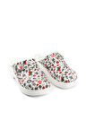 Gezer Yazlık Çiçek Kalp Desenli Comfort Sabo Kadın Terlik