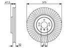 Mercedes Fren Diski On X164 06>12 W164 07>11 W251 07>14 - Bosch 0986479a26