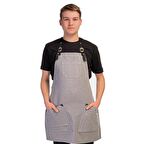 Toka Ayarlı Komi Önlük Gri