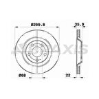 Vag Arka Fren Disk Aynası Havalı A4 2.0 Tfsi / 3.0 Tdi S4 Quattro 04 08 A4 S4 Quattro 03 04 - Braxıs Ae0785