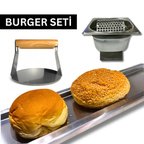 BurgerPro - Restoran Burger Seti (Smash Burger, Ekmek Yağlama ve Kesme Aparatı)