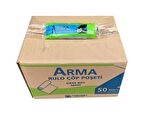 Arma Mavi Orta Boy 55x60 Cm. 30 Litre Çöp Torbası Poşeti - 20 Adetlik 50 Rulo / 1000 Adet / Koli