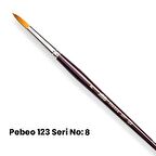 Pebeo 123 Seri Sentetik Yuvarlak Uçlu Fırça No 8