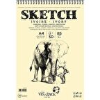 Van Dyck Skecth Çizim Blok A4 85 Gr 50 Yp Doku Üst Spral