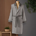 Orion Bambu Unisex Bornoz Gri