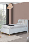 Bazalı Karyola, Gold Baza Başlık Comfort Yatak Seti 90x190 Cm
