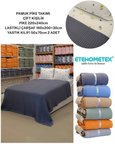 ETEHOMETEX ÇİFT KİŞİLİK %100 PAMUK HAVUZLU PİKE TAKIMI ANTRASİT 8696474232091