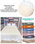 ETEHOMETEX ÇİFT KİŞİLİK %100 PAMUK HAVUZLU PİKE TAKIMI KREM 8696474232101