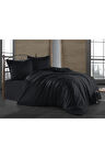 Düz Siyah Çift Kişilik Pamuklu Sadece 1 Parça Nevresim.