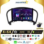 Nissan Juke  2010-2014 Model 4GB + 64GB Android 13 Kablosuz Carplay Navigasyon Multimedya Sistemi 