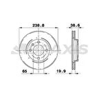 Vag On Fren Aynası Golf Passat Jetta I / II / III 1.6 / 1.6d / 1.6td / 1.8 / 1.9 / 1.9td 83>95 - Braxıs Ae0038