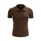 %100 Pamuk Polo T-Shirt IMPERO KAHVERENGİ