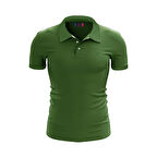 %100 Pamuk Polo T-Shirt IMPERO YEŞİL