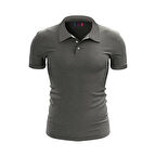 %100 Pamuk Polo T-Shirt IMPERO ANTRASİT MELANJ