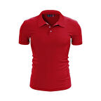 %100 Pamuk Polo T-Shirt IMPERO KIRMIZI