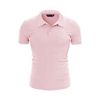 %100 Pamuk Polo T-Shirt IMPERO PEMBE