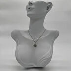 Çelik Silver Güneş Detay Kolye - Silver