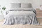 Merinos Modern Twist 3 Parça Çift Kişilik Battaniye Seti Kutulu 220x240 Açık Gri