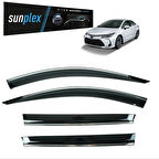 Sunplex Kromlu Cam Rüzgarlığı Toyota Corolla 2019-2024 ile uyumlu