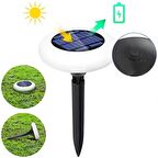 GÜNEŞ ENERJİLİ YUVARLAK SAPLAMALI RGB ÇOK RENKLİ BAHÇE AYDINLATMA LAMBASI LED IŞIK