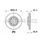 Opel On Fren Diski (4 Bijon) Astra G 1,6i 16v 98> - Braxıs Ae0040