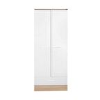 Adore Mobilya Base Genç Odası 2 Kapılı Tek Çekmeceli Gardırop - İtalyan Meşe/Beyaz