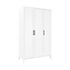 Country 3 Kapaklı Gardırop-Mat Lake Beyaz 103x199x51 cm (GxYxD)