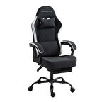 Adore Gaming Throne Oyuncu Koltuğu - Siyah/Gri Kumaş 62x117-127x62 cm