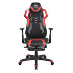 RYZE Techno-Cool Oyuncu Koltuğu - RGB - Siyah/Kırmızı 74x119-129x51 cm