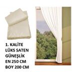 KREM RENK SATEN GÜNEŞLİK 1. KALİTE 2,5*2