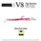 Osaka V8 Jig Series 80 mm 5.5 gr Raglou Silikon Yem Glow Pink Glitter