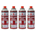 Big Fire Power 227gr Valfli Gaz Kartuşu Dörtlü Set