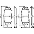 Bosch E.No:0986Tb3113 Fren Balatası Ön WVA 25187 IX20 10-> Sonata VI 09