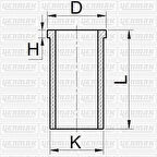 Hyundaı Ticarı Motor Gomlek Std Flanslı H100-L300 Minibus 1997-2008 - L200 Cr 2005-> Starex Tci 2001-> H100 Kamyone - Yenmak 51-65664-000