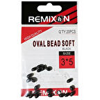 Remixon Oval Bead Soft Boncuk 3*5cm SİYAH