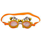 Çocuk Yüzücü Gözlüğü Silikon Taşıma Çantalı Turuncu Yengeç - 9014