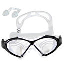 Bermuda Silikon Antifog Sörf Yüzücü Gözlüğü Siyah/Beyaz