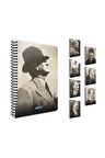 Atatürk A4 100 Yaprak Kareli Sert Kapak Spiralli Defter