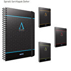 Gıpta Academia Sipiralli Sert Kapak A4 120 Yaprak Kareli Defter 3-3774000