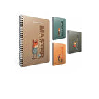 Gıpta 17x24cm 80 Yaprak Çizgili Lazy Master Spiralli Karton Kapak Defter 6167000